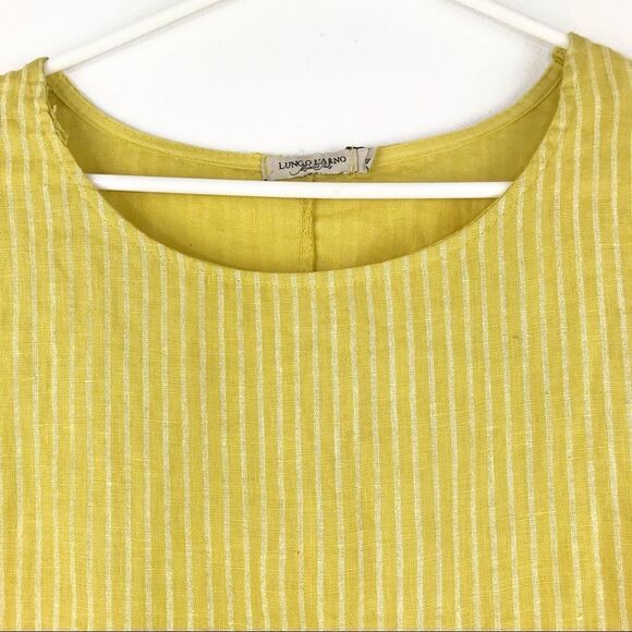 Lungo L’Arno Linen Yellow Striped Blouse - Picture 6 of 10